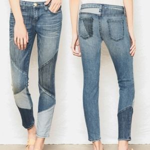 Current/Elliot Patchwork Stiletto Skinny Jeans, Size 25